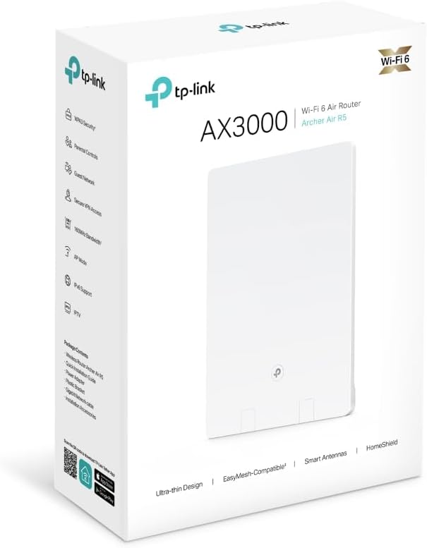 TP-Link Archer Air R5 AX3000 Wi-Fi 6 Dual-Band Router - New Condition