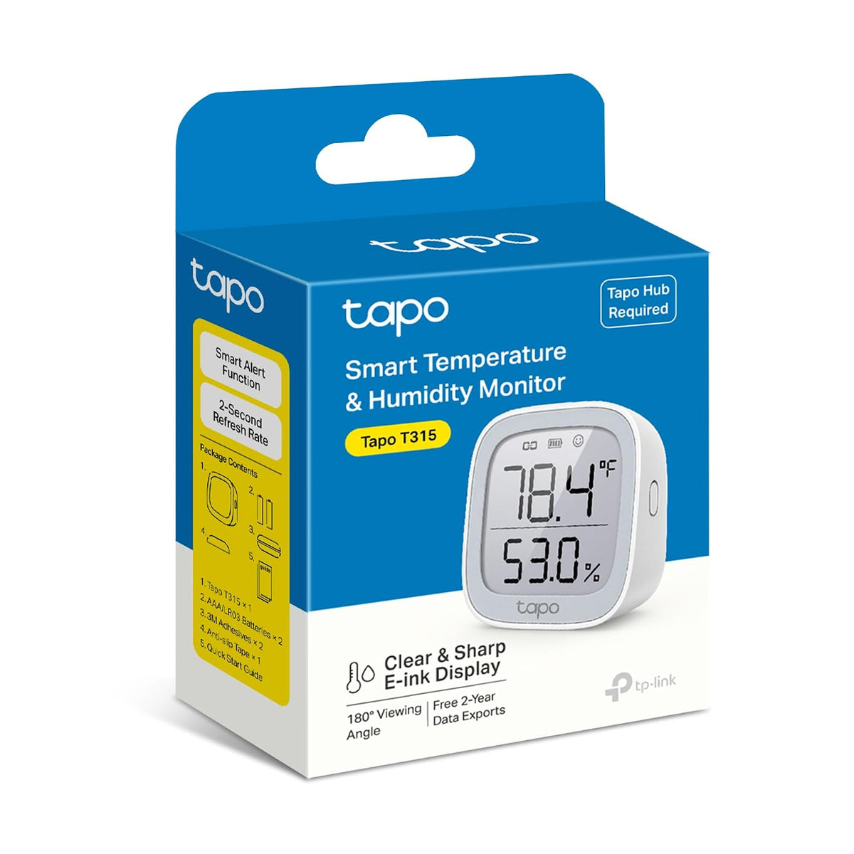 Tapo T315 Smart Temperature & Humidity Monitor with E-Ink Display - New Condition