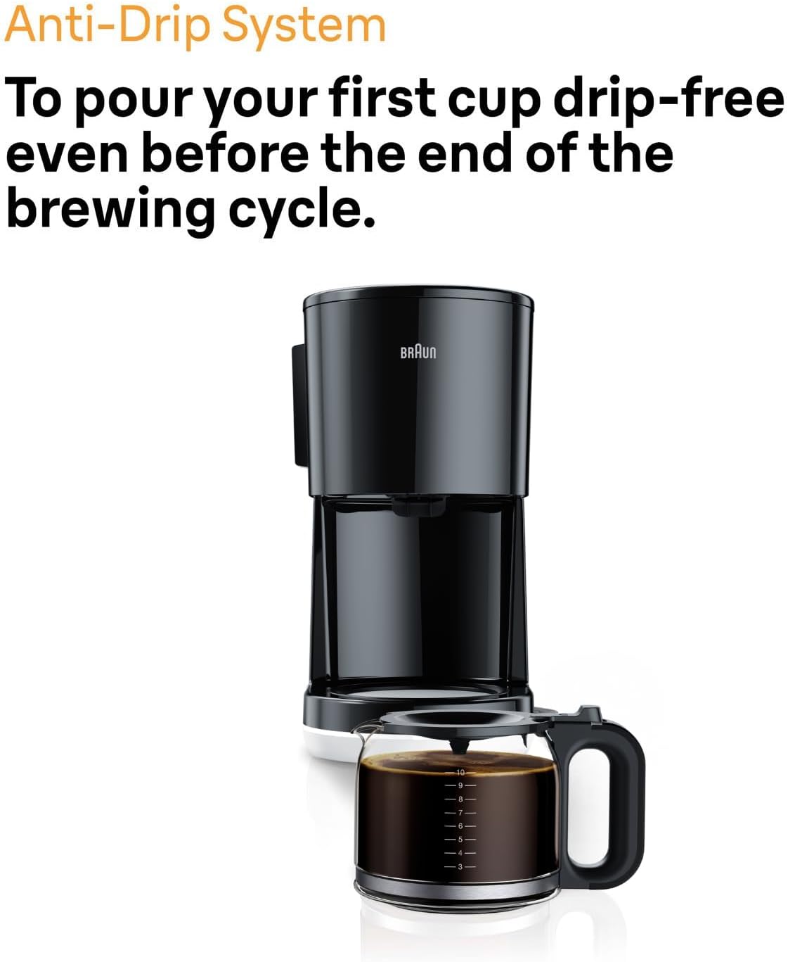 Braun Essentials Breakfast1 KF1100BK 10-Cup Filter Coffee Machine – 1000W - Excellent Condition