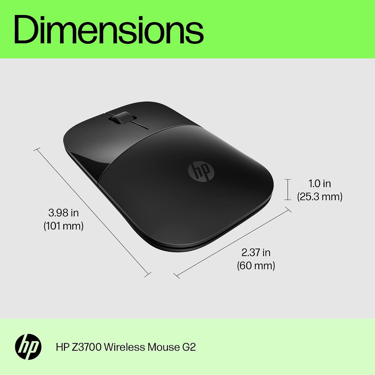 HP Z3700 Wireless Mouse – Black - Excellent Condition