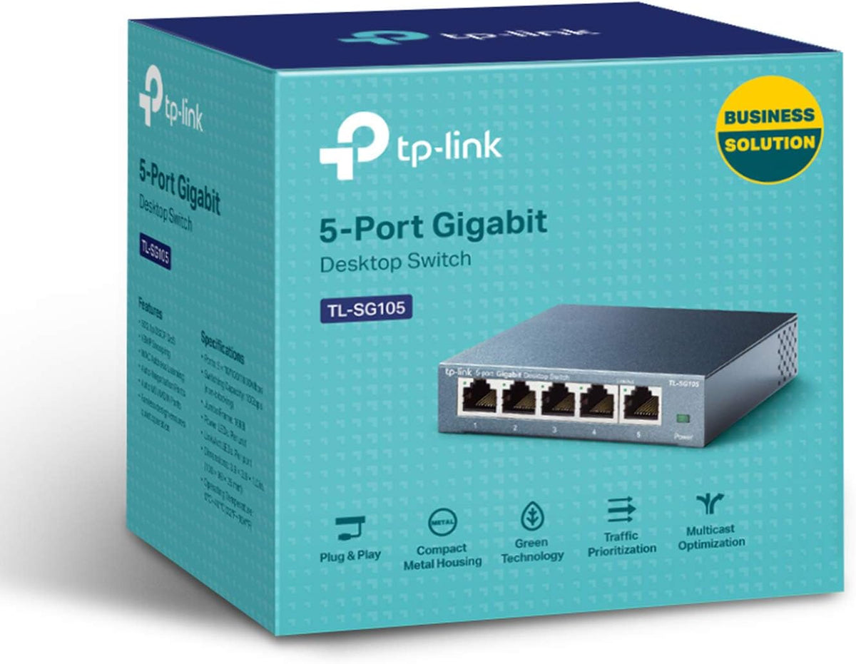 TP-Link TL-SG105 5-Port Gigabit Desktop Switch - New Condition