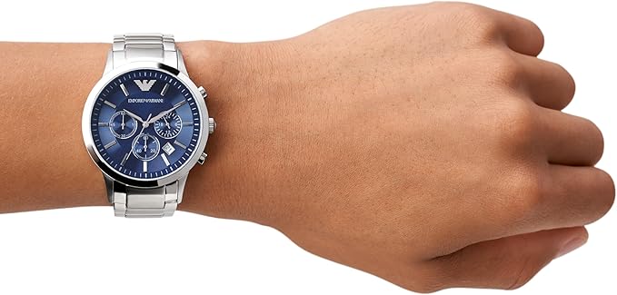 Emporio Armani Men's Classic Analog Analog-quartz Silver Watch - New Condition