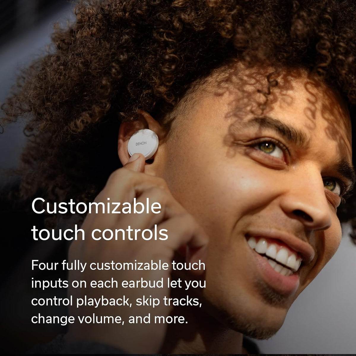 Denon PerL Pro True Wireless Earbuds – White - Excellent Condition