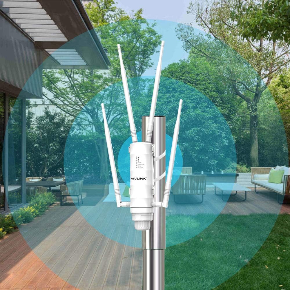 WAVLINK AC1200 Outdoor Gigabit Wi-Fi Range Extender Aerial HD4 - New Condition