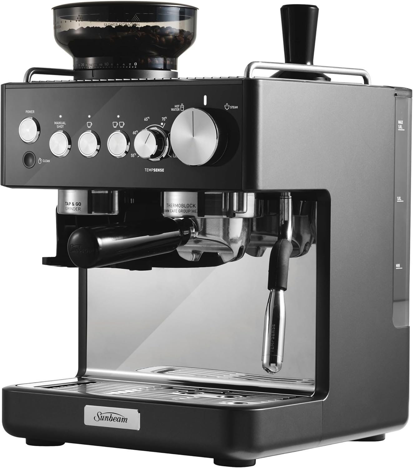 Sunbeam Origins Sense Espresso Machine with Built-In Grinder - Graphite - Excellent Condition