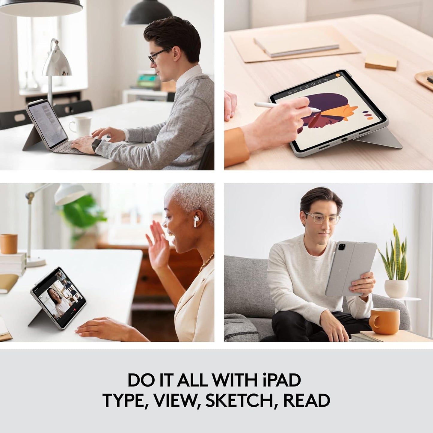 Logitech Combo Touch Keyboard Case for iPad Pro 11-inch (1st, 2nd, 3rd & 4th Gen) - New Condition