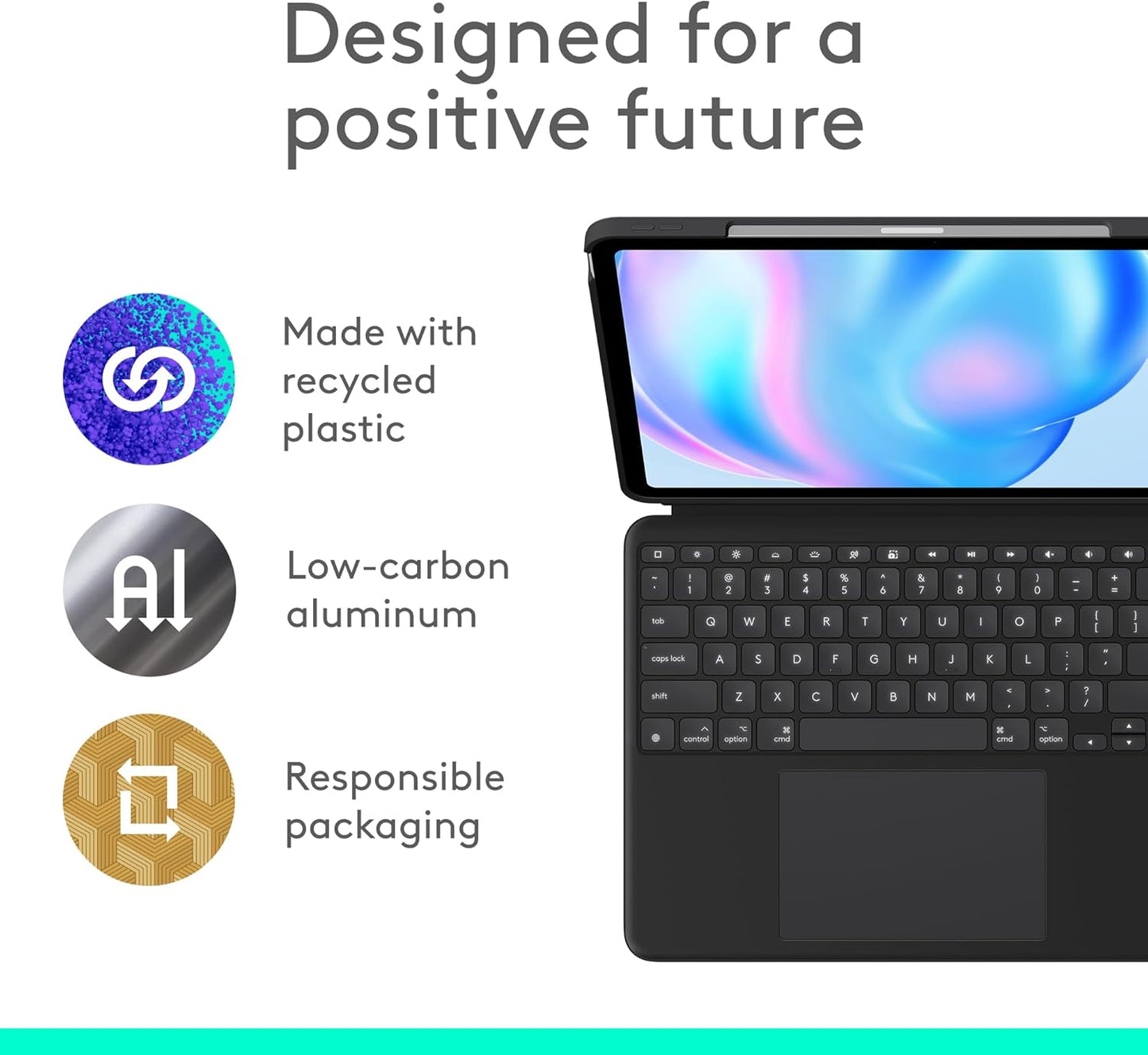 Logitech Combo Touch Detachable Keyboard Case with Trackpad for iPad Air - Excellent Condition
