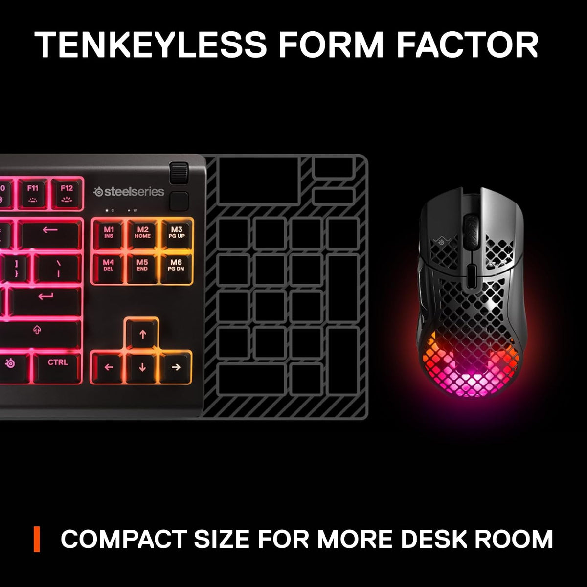 SteelSeries Apex 3 TKL RGB Gaming Keyboard Tenkeyless - New Condition