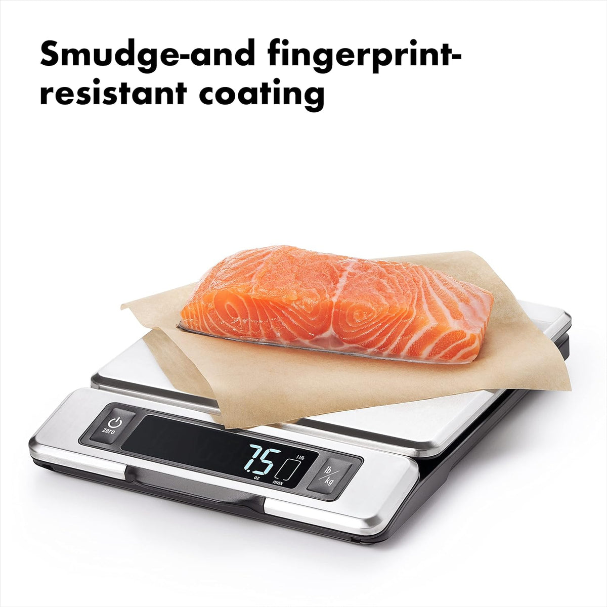 OXO Good Grips Stainless Steel Digital Food Scale – 11 lb Capacity with Pull-Out Display - New Condition