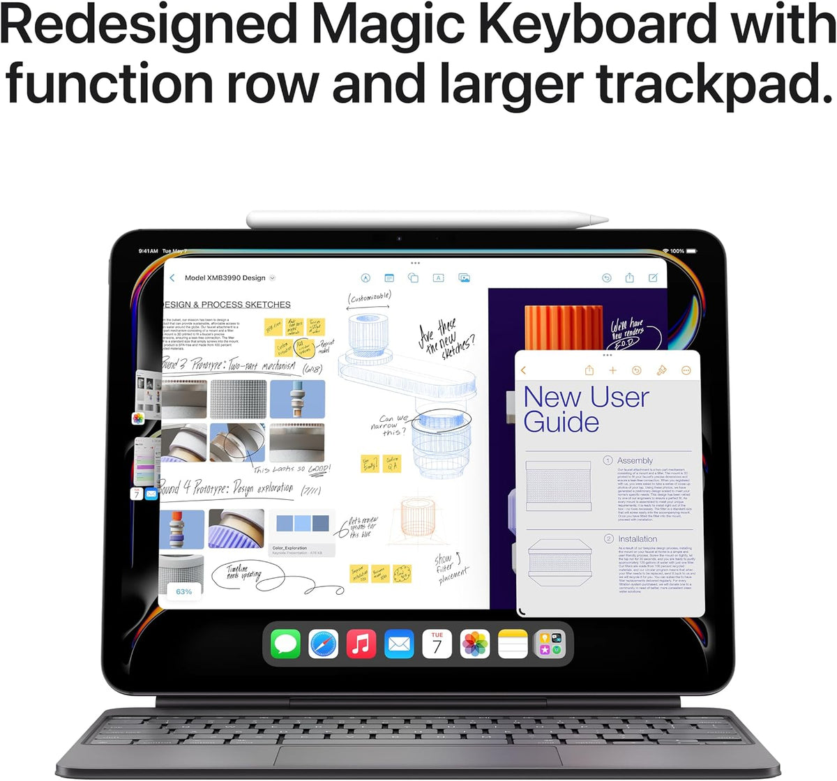 Apple Magic Keyboard Case for 13-inch iPad Pro M4 – US English, Black - Excellent Condition