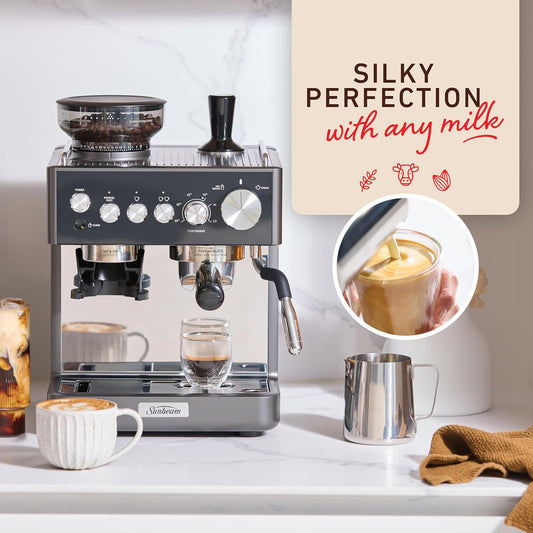 Sunbeam Origins Sense Espresso Machine with Built-In Grinder - Graphite - Excellent Condition