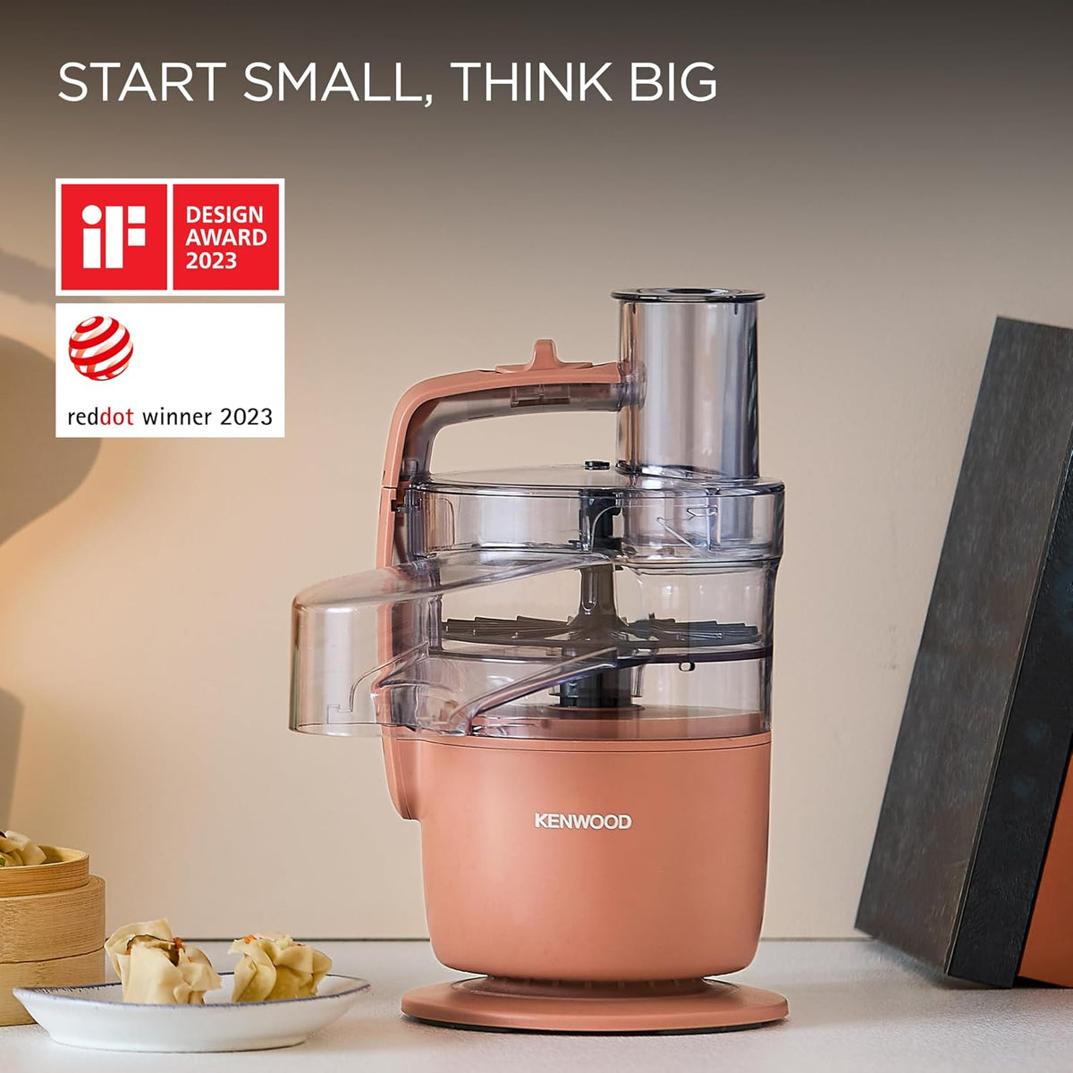 Kenwood MultiPro Go FDP22.130RD 650W Food Processor 1.3L Clay Red - New Condition