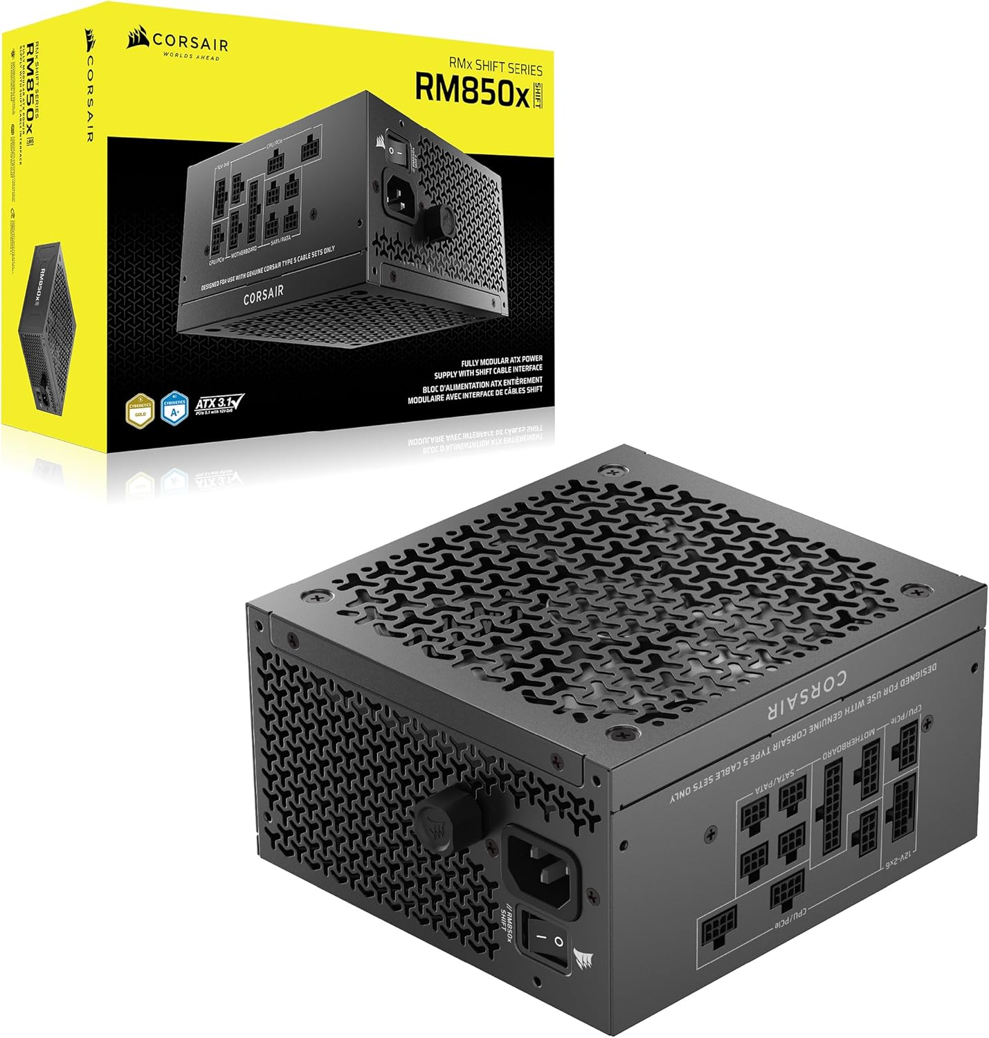 CORSAIR RM850x Shift Modular Power Supply – 850W Gold - Excellent Condition