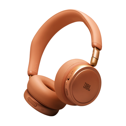 JBL Live 680NC Wireless On-Ear Headphones – Adaptive Noise Cancelling, Bluetooth, 80-Hour Battery, Orange - Excellent Condition