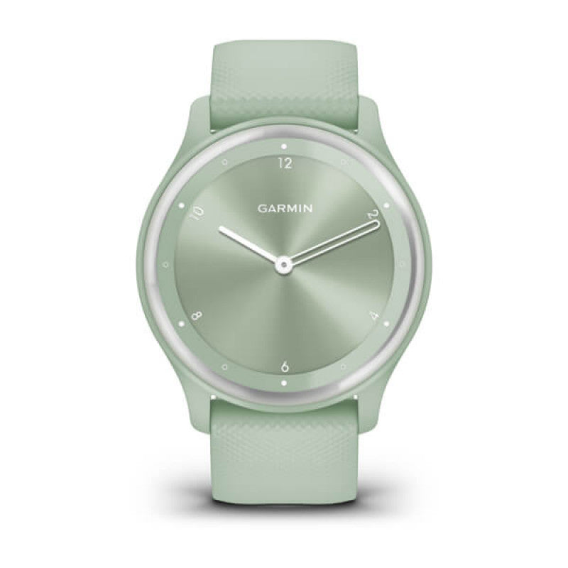 Garmin Vivomove Sport Hybrid Smartwatch Cool Mint with Silicone Band - Excellent Condition