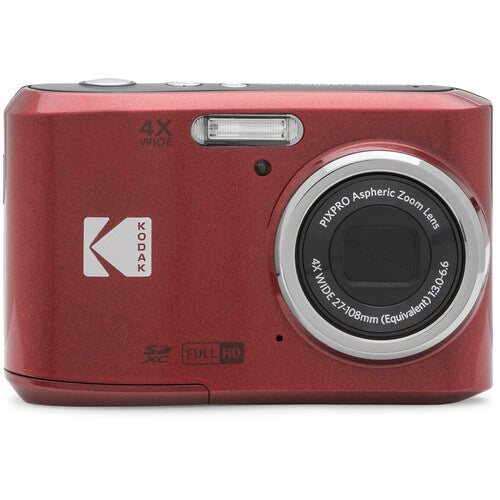 Kodak Pixpro FZ45 Digital Camera 16MP 4X Zoom Red - Good Condition (Slight crack)