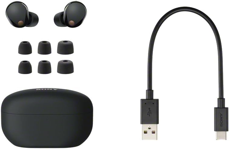 Sony WF-1000XM5 Noise Cancelling Wireless Earphones Black - Excellent Condition