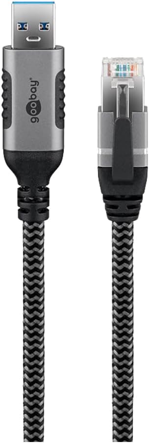 Goobay 70693 USB-A to RJ45 Ethernet CAT 6 Cable for Stable wired Internet connection - New Condition