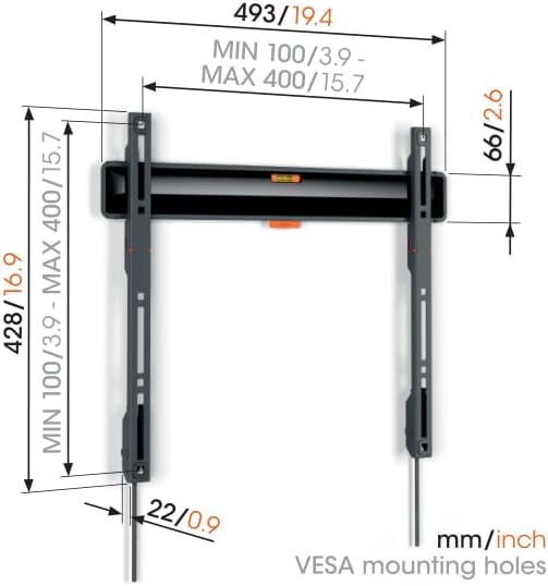 Vogel's Fixed TV Wall Mount 32–77 Inch Up to 50kg - Excellent Condition