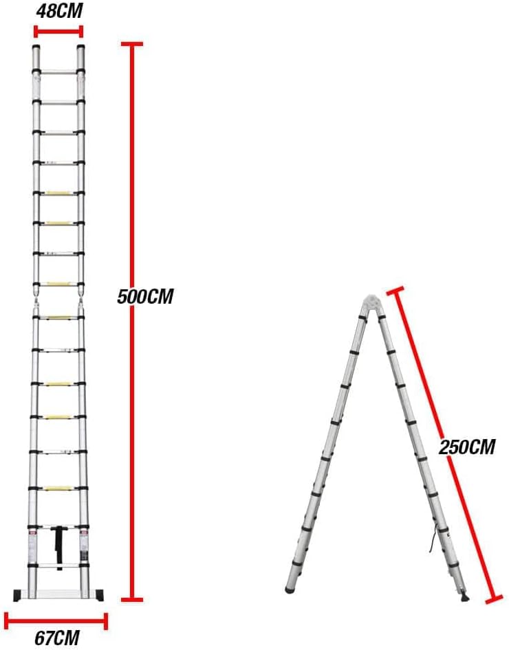 Mills Bullet Telescopic Folding Ladder 5m - Good Condition