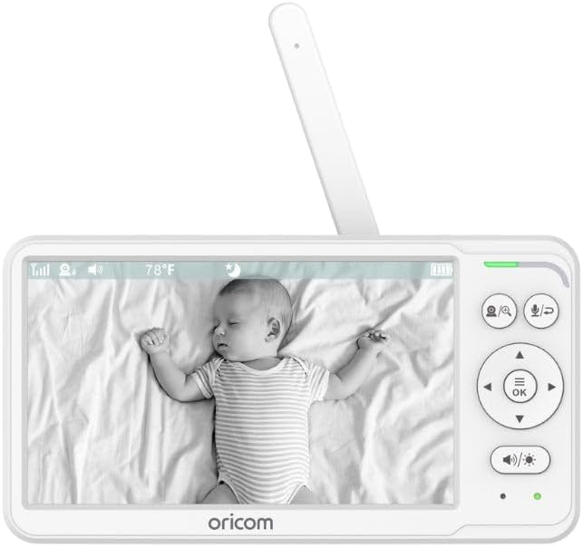 Oricom Guardian Plus Baby Sleep Tracker & SC640 6-Inch Video Baby Monitor Bundle – Smart Soother, Health Tracking, Pan-Tilt-Zoom - New Condition