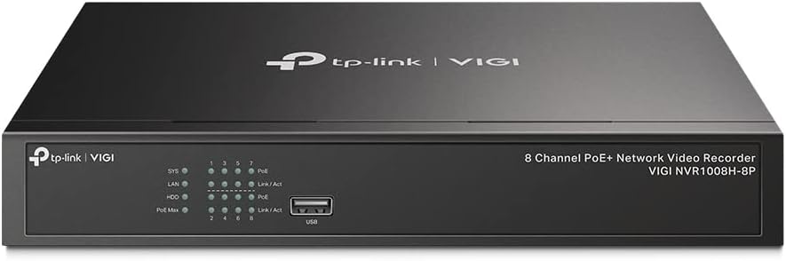 TP-Link VIGI NVR1008H-8P 8-Channel PoE+ Network Video Recorder - New Condition