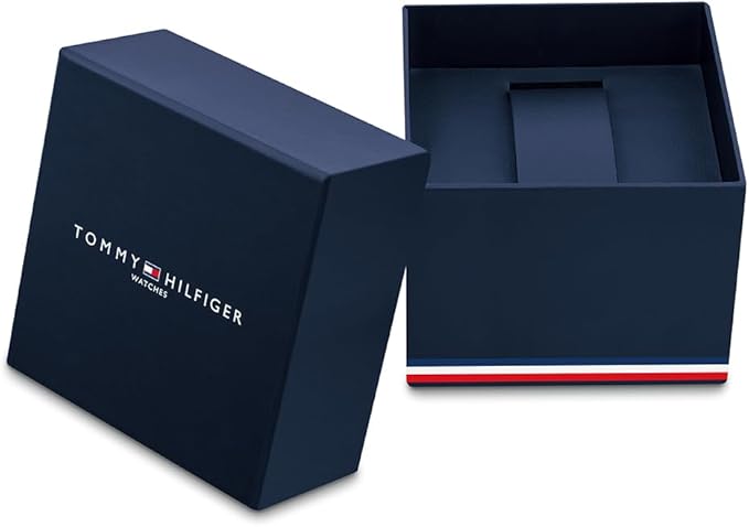 Tommy Hilfiger Men's Decker Silicone Strap Quartz Multi-function Watch, Navy, 46mm - New Condition