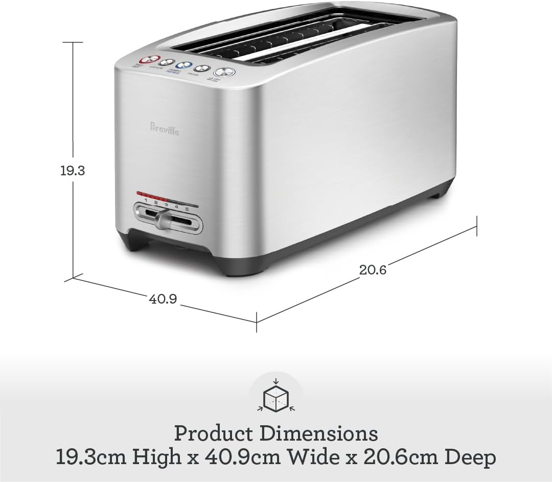 Breville Smart Toaster BTA830BSS – 2-Slice Stainless Steel Toaster - Excellent Condition