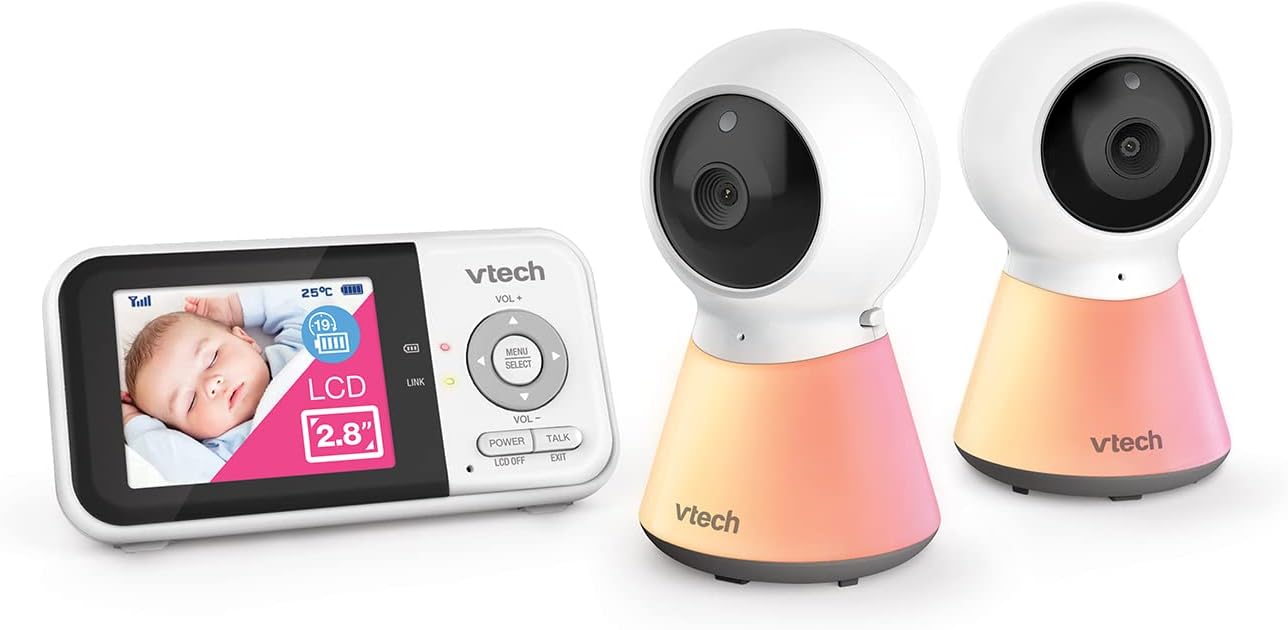 VTech BM3350N 2.8" 2-Camera Full Colour Video Baby Monitor -  Excellent Condition