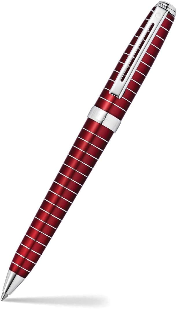 Sheaffer Prelude Merlot Lacquer w/Horizontal Line Engraving Ballpoint Pen - New Condition