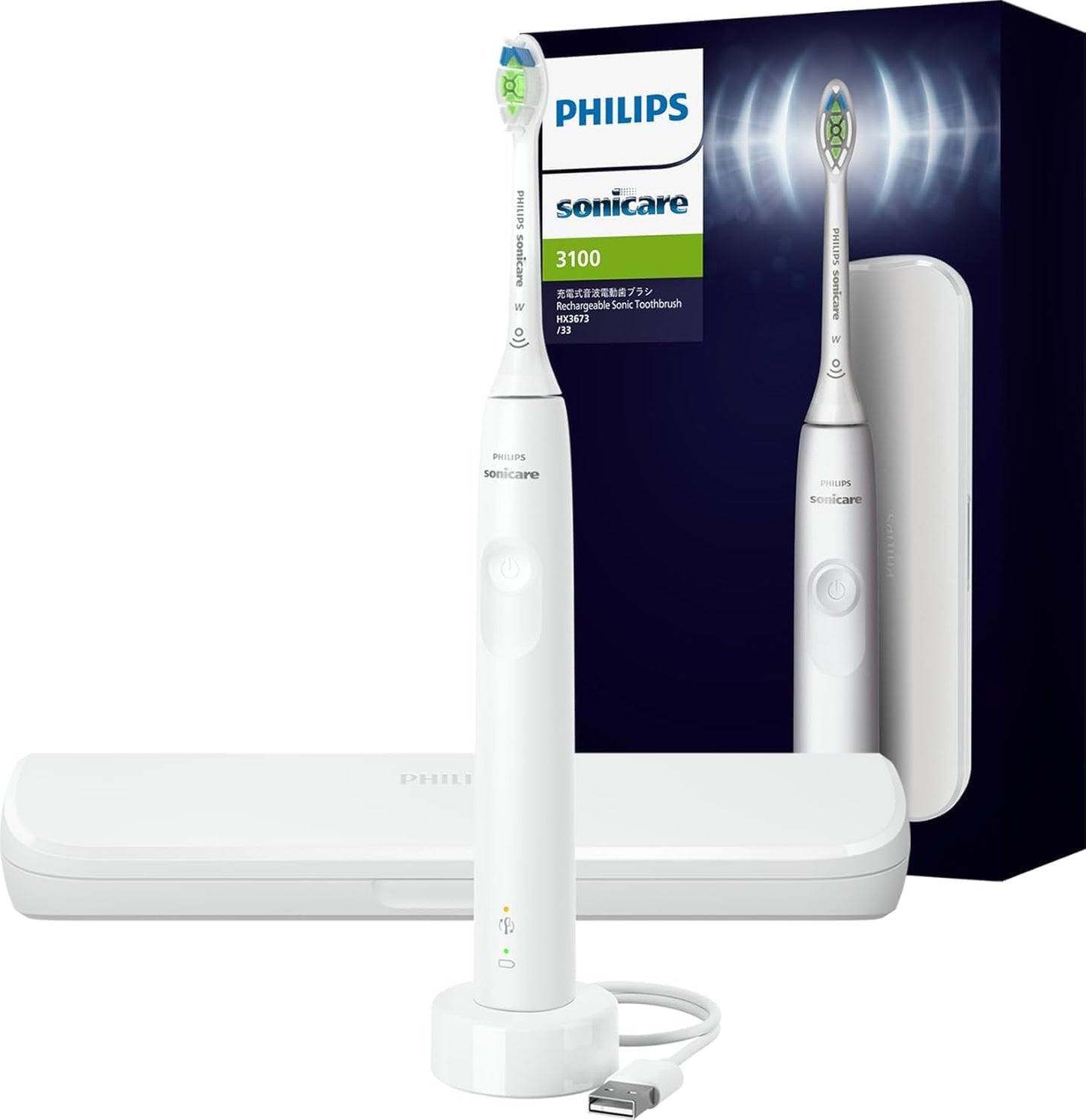 Philips Sonicare 3100 Sonic Electric Toothbrush – White (HX3671/33) - New Condition