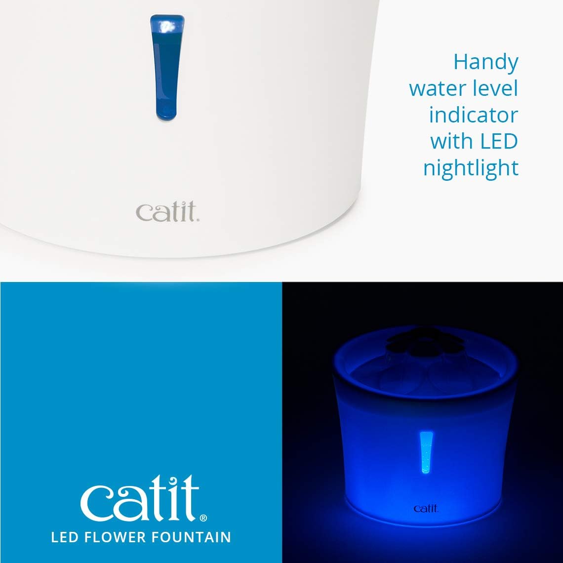 Catit LED Flower Fountain 3L – Cat Water Fountain - New Condition