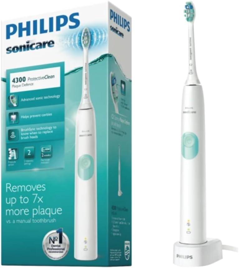 Philips Sonicare ProtectiveClean 4300 Electric Toothbrush White/Mint - Good Condition
