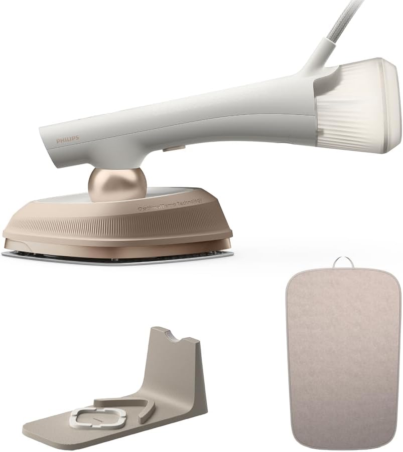 Philips OneTurn Hybrid Iron & Steamer GC213/10 – 1800W, 45g/min Steam, Rotating Head, Silky White - Excellent Condition