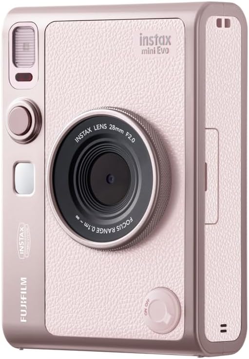Instax Fujifilm Mini EVO Instant Camera, Gentle Rose - New Condition
