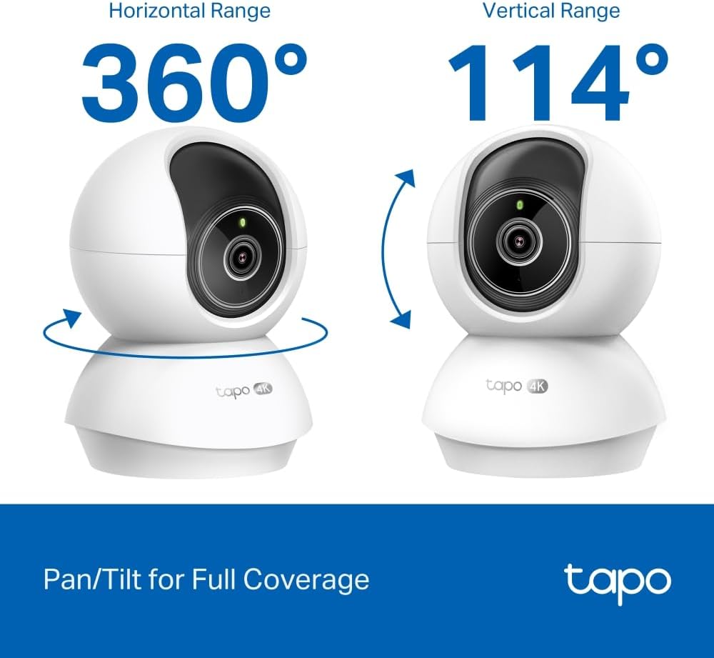 TP-Link Tapo C250 4K Pan & Tilt AI Home Security Camera - New Condition