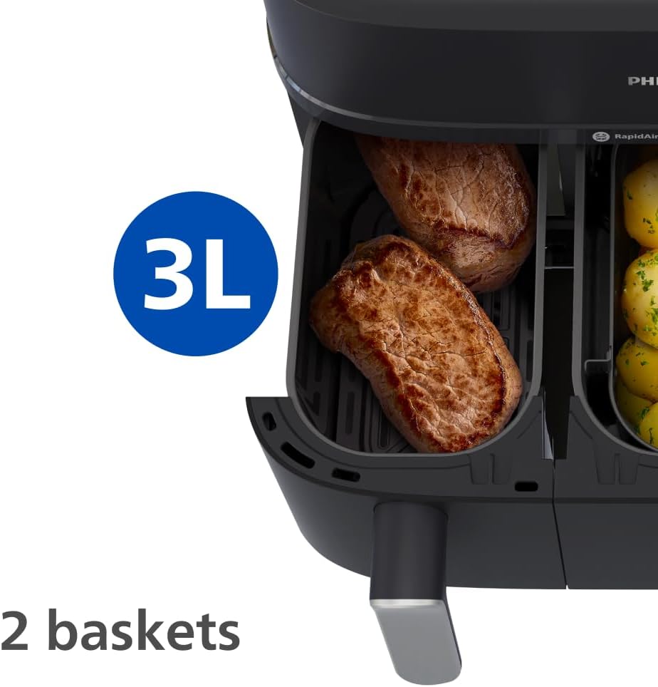 Philips Air Fryer 5000 Series Dual Basket with Steam 9L - Excellent Condition