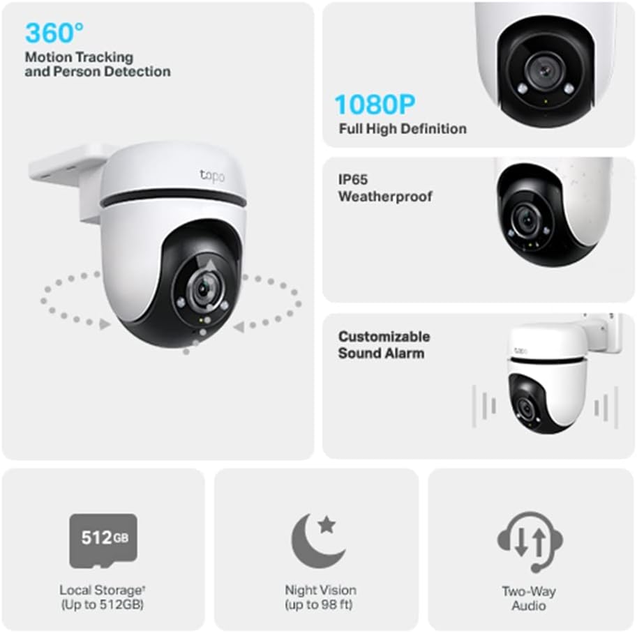 TP-Link Tapo TC40 Outdoor Smart Wi-Fi Security Camera with 360° Coverage - New Condition