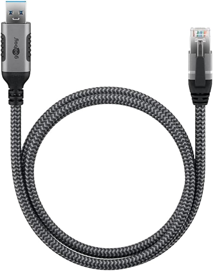 Goobay 70693 USB-A to RJ45 Ethernet CAT 6 Cable for Stable wired Internet connection - New Condition