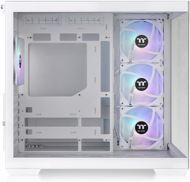 Thermaltake View 380 TG ARGB Snow Mid Tower PC Case with 4 Fans - New Condition