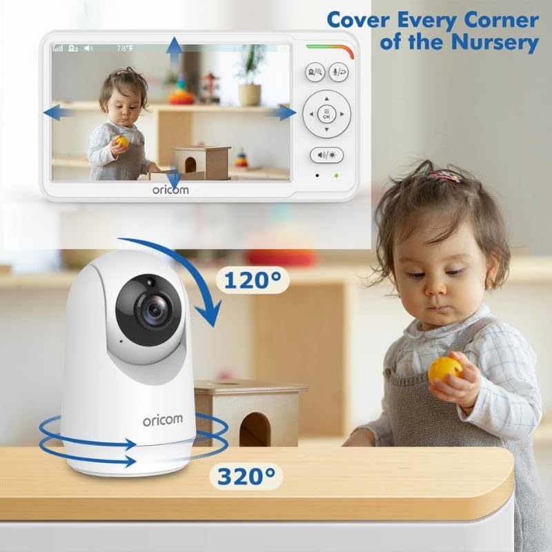 Oricom Guardian Plus Wearable Baby Sleep Tracker & SC640 Video Baby Monitor Bundle - New Condition