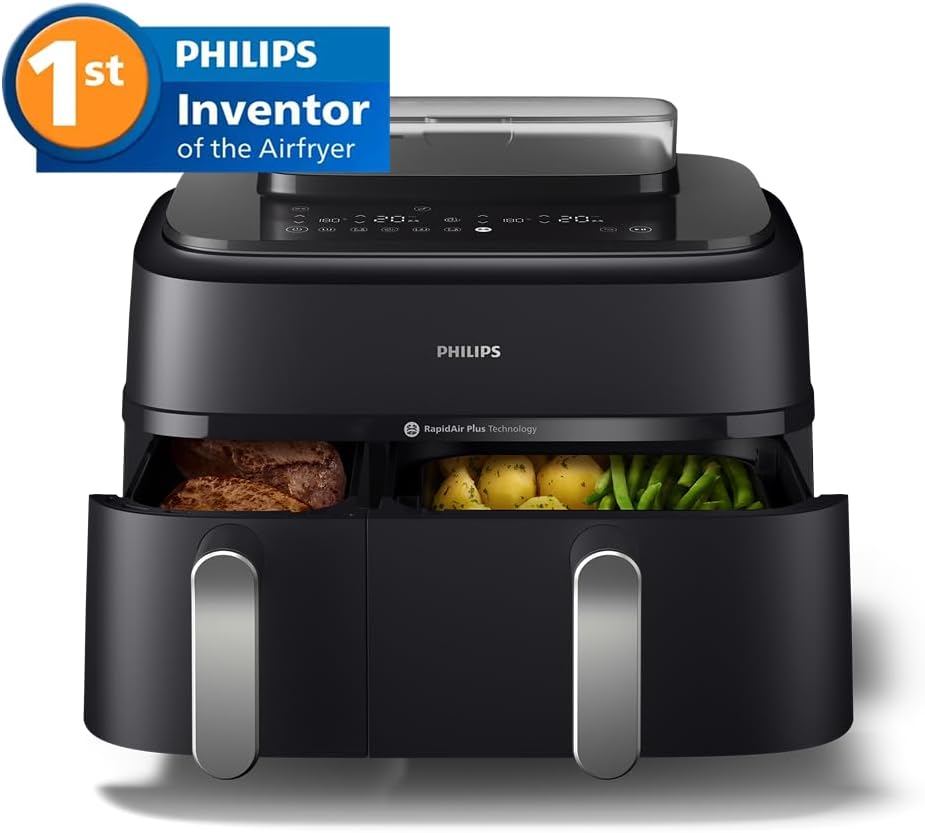 Philips Air Fryer 5000 Series Dual Basket with Steam 9L - Excellent Condition
