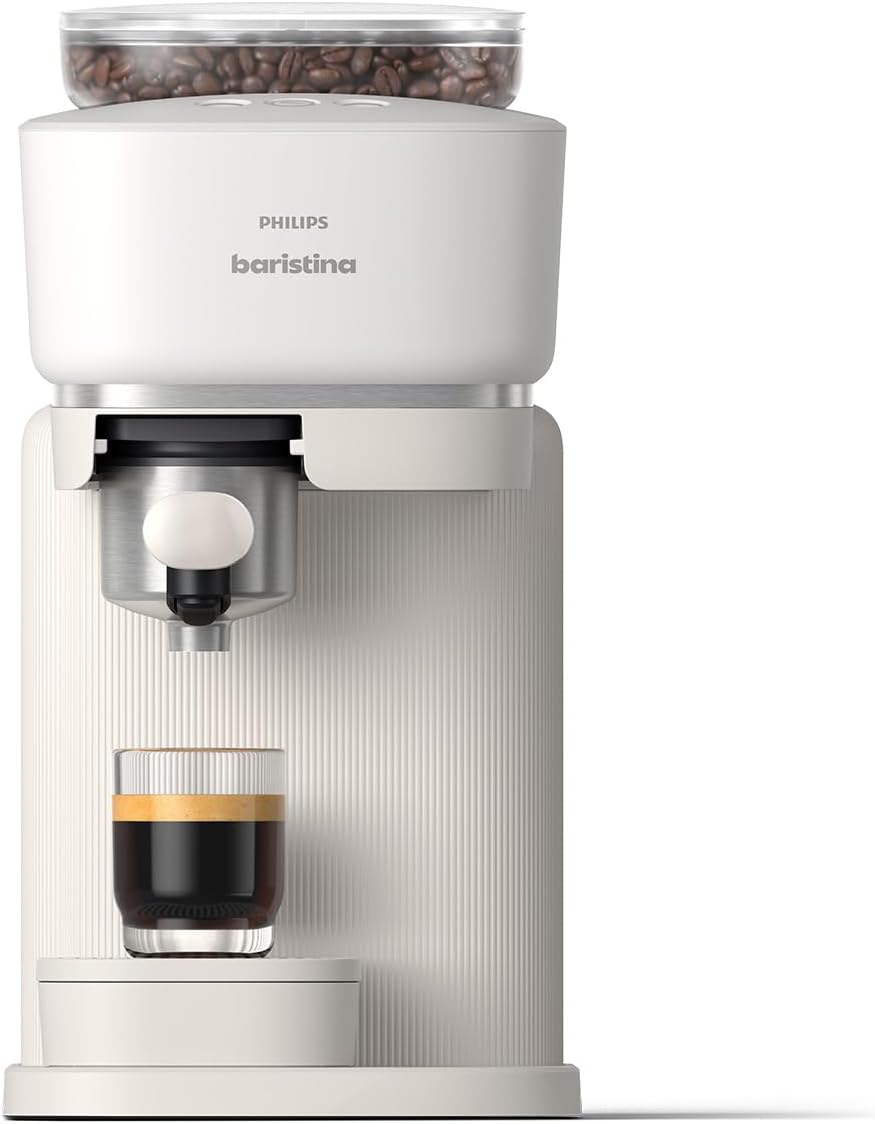 Philips Baristina Espresso Machine – 16 Bar Pressure, Fresh Bean Brewing, Natural White - Excellent Condition