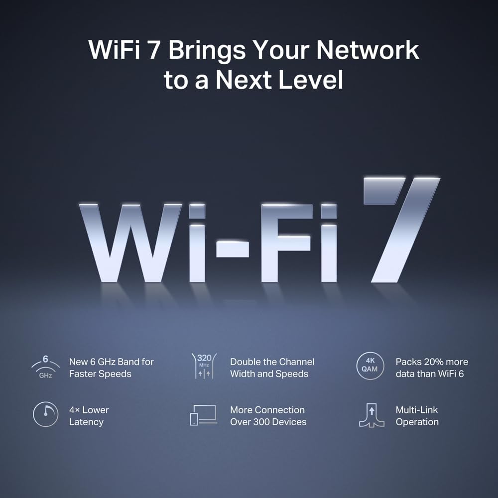 Mercusys BE9300 Tri-Band Wi-Fi 7 Router with 2.5Gbps Ports & EasyMesh - Excellent Condition