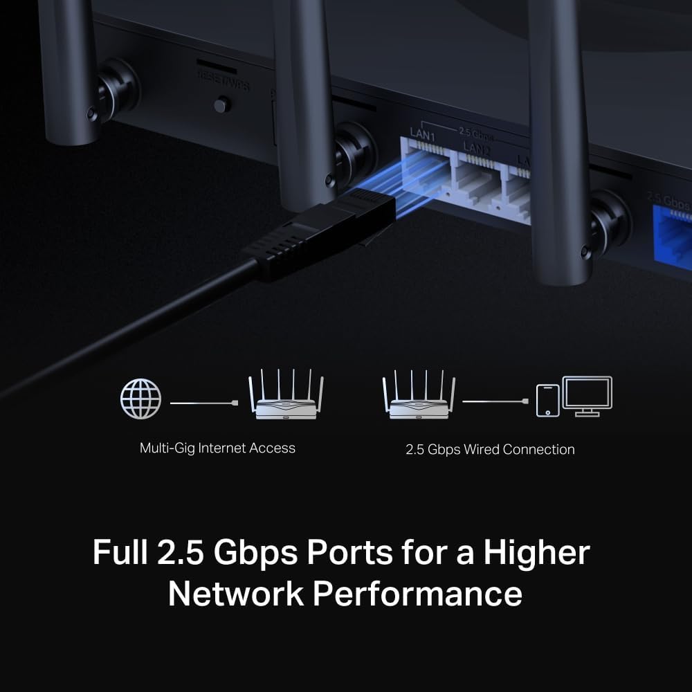 Mercusys BE9300 Tri-Band Wi-Fi 7 Router with 2.5Gbps Ports & EasyMesh - Excellent Condition