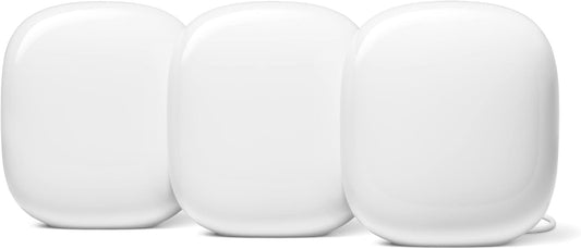 Google Nest WiFi Pro Mesh Wi-Fi 6E System – White 3 Pack - Excellent Condition