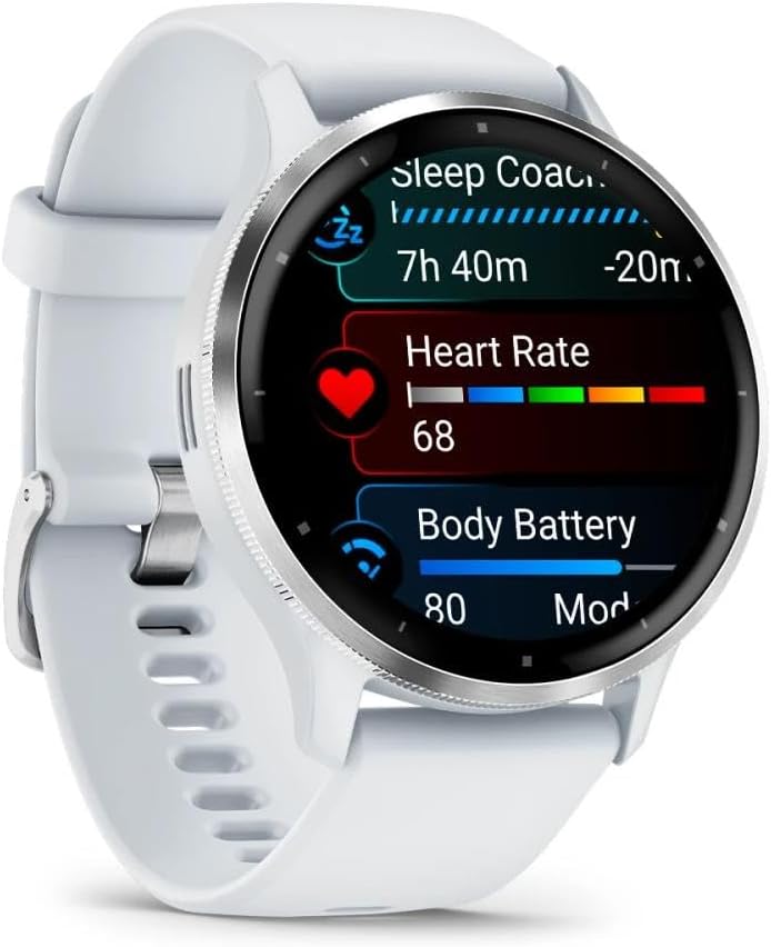 Garmin Venu 3 GPS Smartwatch with AMOLED Display - Whitestone - Excellent Condition