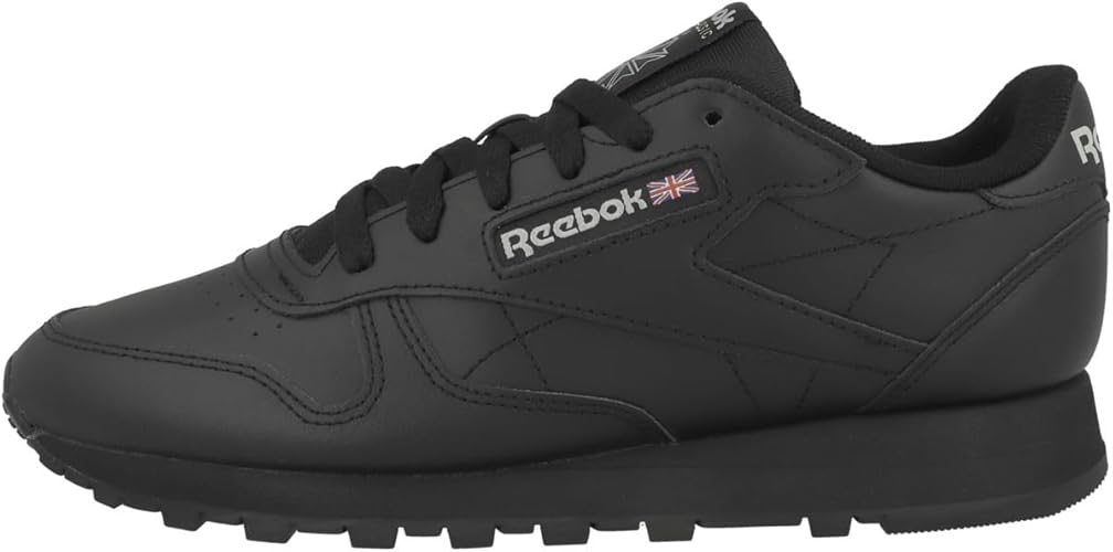 Reebok Classic Leather Women's Sneakers – Black/Black/Pure Grey (US 7) - New Condition