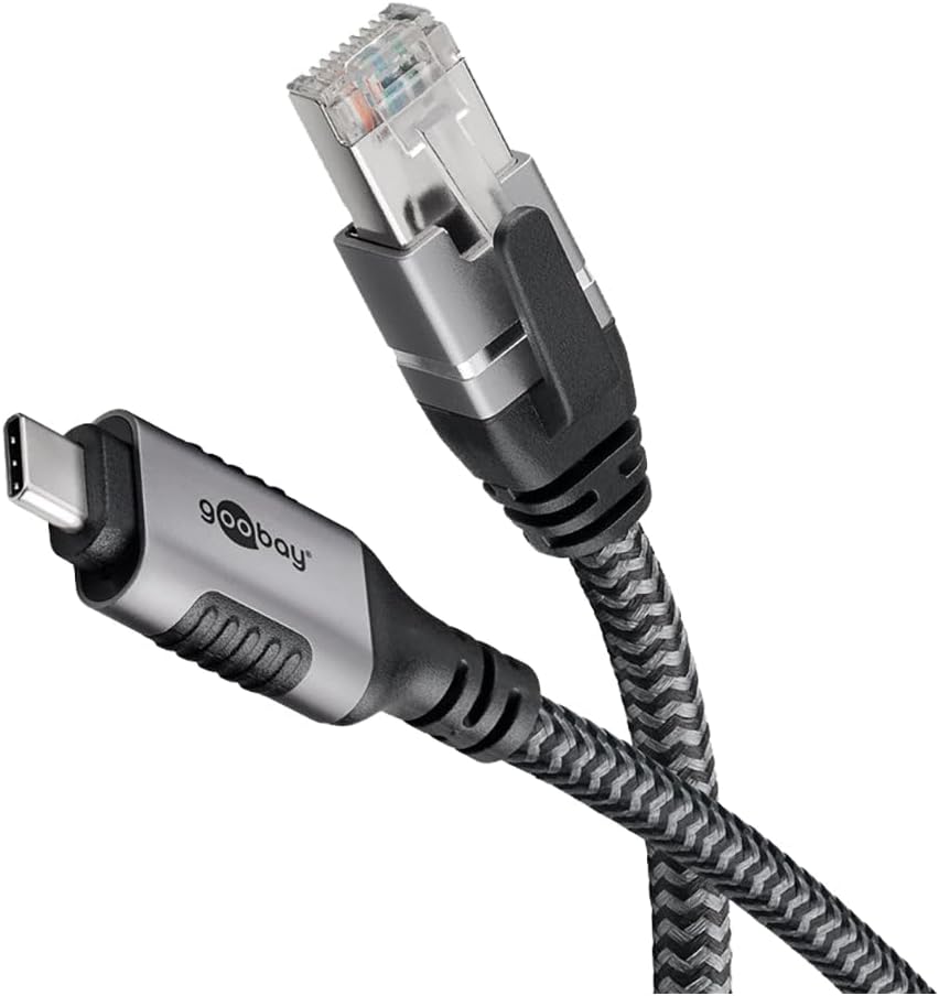 GooBay USB-C™ 3.1 to RJ45 Ethernet Cable 15 m - Black - New Condition