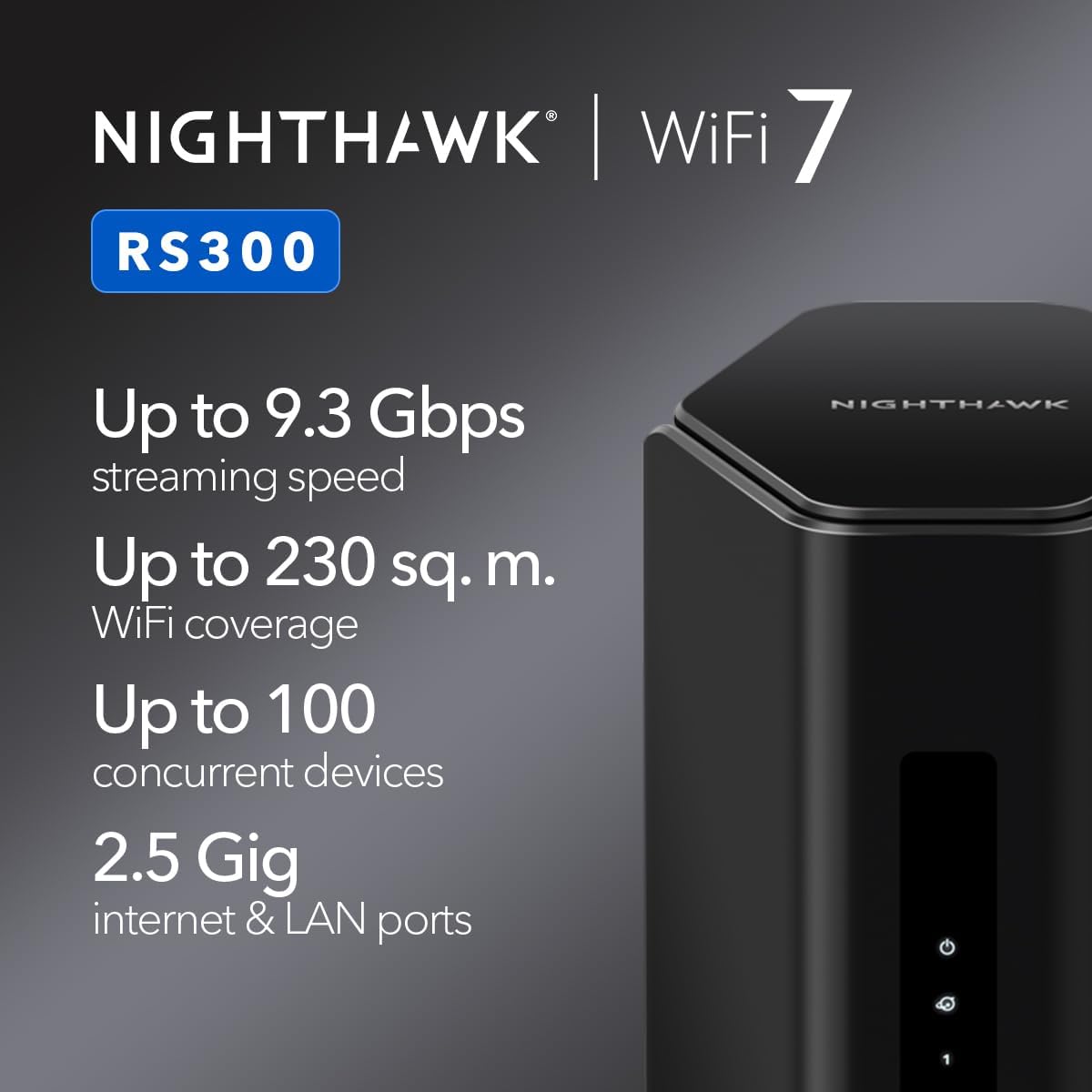 NETGEAR Nighthawk RS300 BE9300 Tri-Band Wi-Fi 7 Gaming Router - New Condition